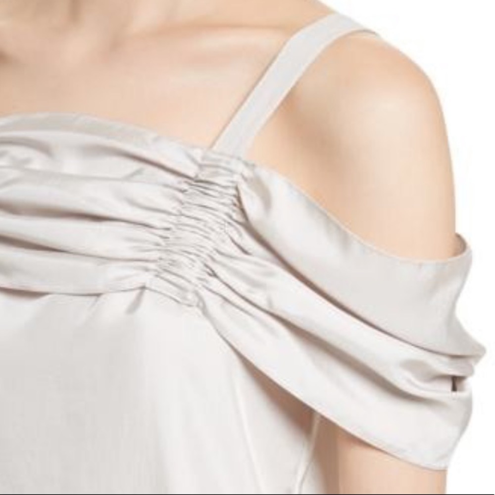 🍾 Tibi Medini Twill Camisole Stone Silk